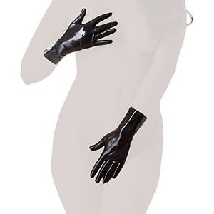 Rimba Latex Play - Korte Latex Handschoenen - 26 cm - Zwart - 600% Stretch Garantie - Maat M