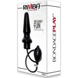 Rimba Latex Play Opblaasbare buttplug groot met massieve kern