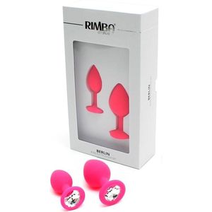 Rimba Toys Rimba Berlin Bling Buttplug | Set met twee buttplugs met kristal - roze