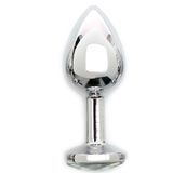 Rimba Toys Rimba Metalen Buttplug met kristal ""Sofia"" - wit