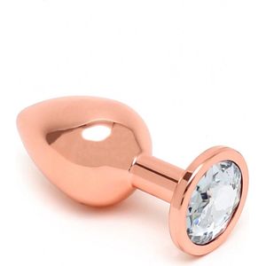 Rimba Toys Rosé Gouden Aluminium Buttplug met Kristal