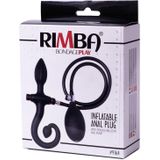 Inflatable Anal Plug With Handle And Pump Black