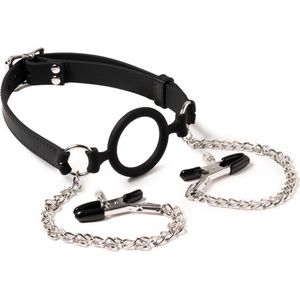 Mouthgag With O-Ring And Nipple Clamps