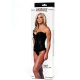 Amorable By Rimba - Erotisch Korset - Burlesque Rijg Korset Met String - Zwart - Maat XL