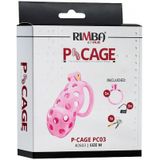Rimba Toys - P-Cage PC03 - Kunststof Kuisheidskooi - Peniskooi - Chastity - Roze M