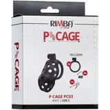 Rimba Toys - P-Cage PC03 - Kunststof Kuisheidskooi - Peniskooi - Chastity - Zwart