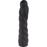 Rimba Latex Play - Verwisselbare Dildo voor Strap-on - Zwart - Ø3.4 x 16 cm - 160 mm lengte - 34 mm diameter