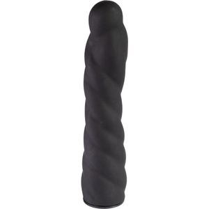 Rimba Latex Play - Verwisselbare Dildo voor Strap-on - Zwart - Ø3.4 x 16 cm - 160 mm lengte - 34 mm diameter