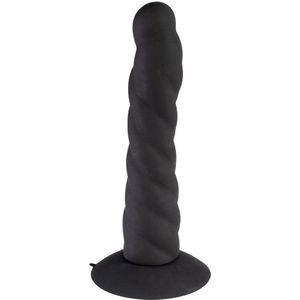 Rimba Latex Play - Strap On Dildo - Verwisselbare Siliconen Dildo Voor Strap-on met Zuignap - Zwart