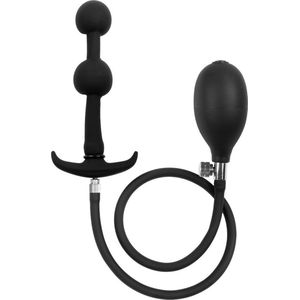 Rimba - Opblaasbare Anaalplug met Dubbele Ballon en Pomp - Siliconen - Zwart
