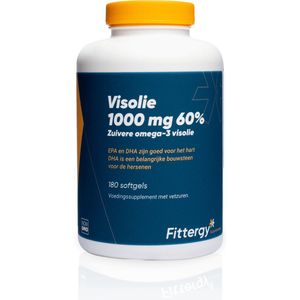 Fittergy Supplements - Visolie 1000 mg 60% - 180 softgels - Vetzuren - voedingssupplement