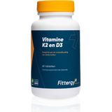 Fittergy Supplements - K2 45 mcg en D3 25 mcg Vegan - 60 tabletten - Vitaminen - vegan - voedingssupplement