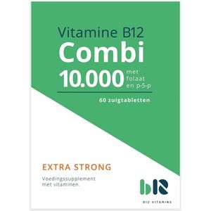 B12 Vitamins - B12 Combi 10.000 - Voedingssupplement - 60 Tabletten - Met Folaat en P-5-P