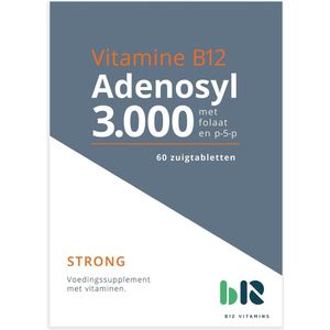 B12 Vitamins - B12 Adenosyl 3.000 - Voedingssupplement - 60 Tabletten - Met Folaat