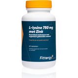 Fittergy L-Lysine 750 mg met zink 60 tabletten