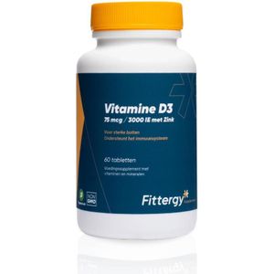 Fittergy - Vitamine D3 75mcg - Supplement - Met Zink