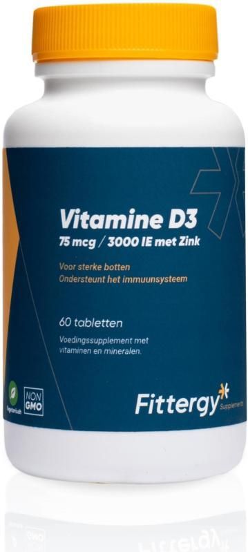 Fittergy - Vitamine D3 75mcg - Supplement - Met Zink