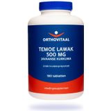 Orthovitaal - Temoe Lawak 500 mg - 180 tabletten - Javaanse Kurkuma - Plantenextracten - vegan - voedingssupplement