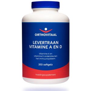 Orthovitaal Levertraan vitamine A en D  350 Softgels