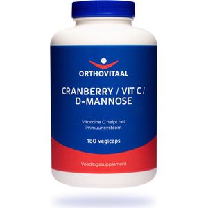 Orthovitaal Cranberry / Vitamine C / D-Mannose 180 Vegetarische capsules