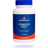 Orthovitaal - Vitamine D3 3000 IE - 120 softgels - Vitaminen - voedingssupplement