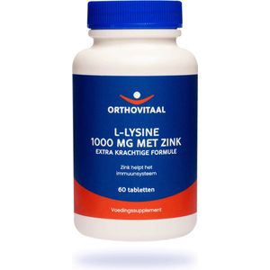 Orthovitaal L-Lysine 1000 mg met zink 60 tabletten