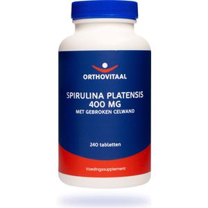 Orthovitaal - Spirulina Platensis 400 mg - 240 tabletten - Met gebroken celwand - Plantenextracten - vegan - voedingssupplement
