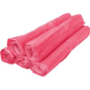 Afvalzakken roze 70 liter - 58x100cm T23 HDPE - Doos 500 stuks