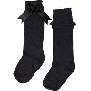 iN Control, kniesokken met satijnen STRIK, 876-2 anta grey mt 15/17