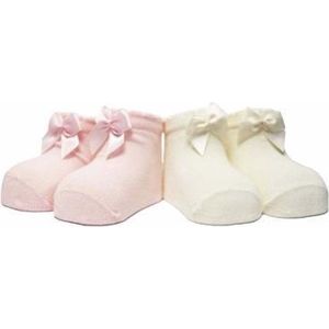 iN ControL 4pack newborn sokjes met satijnen strikje