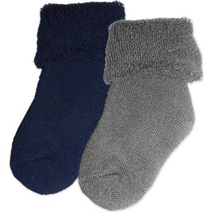 iN ControL 4pack TERRY babysokjes navy/grey
