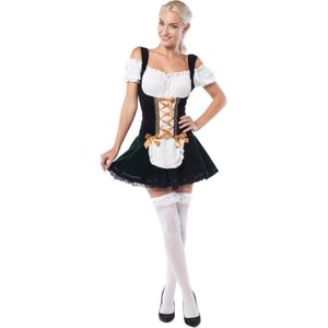 Partyxclusive Sexy Oktoberfest Dirndl Dames Isa Oktoberfest Dames Carnavalskleding Dames Carnaval Kostuum Dames - Polyester - Groen - Maat M/38 - Valt kort - Excl kousen
