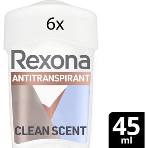 Rexona Deodorant Stick MaxPro Clean Scent - voordeelverpakking 6x 45 ml