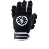 The indian maharadja shell foam full finger hockeyhandschoen in de kleur zwart.