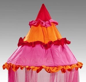 Klamboe Magic - Topring 58cm/ Omtrek 10mtr - Fuchsia/oranje/rood - 1 pers