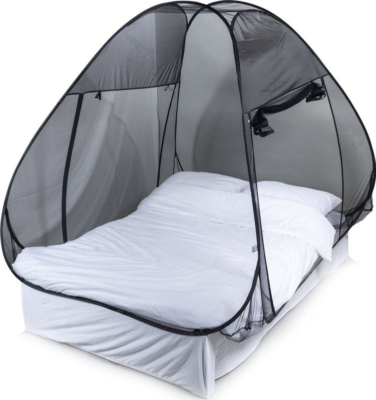 Deconet - Pop-up Klamboetent II - Zwart - Geschikt voor 2-persoonsbed