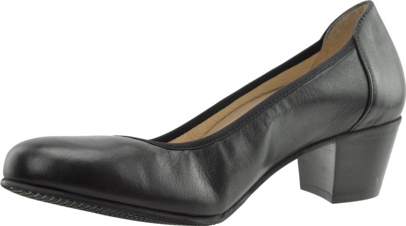 JJ Footwear - Leicester - Pump - Zwart - Leer - Uitneembaar Voetbed