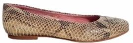 JJ Footwear - Dubrovnik - Ballerina - Beige - Leer - Rubberzool - Uitneembaar Voetbed
