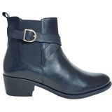 Custom Made - Pessac - Enkellaars - Zwart - Leer - Uitneembaar Voetbed