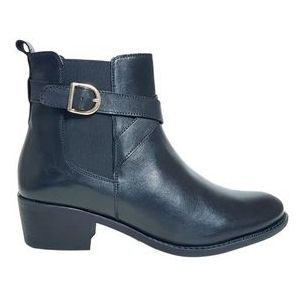 Custom Made - Pessac - Enkellaars - Zwart - Leer - Uitneembaar Voetbed