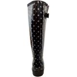 Wide Wellies - Regenlaars - Zwart Wit - Polka Dots
