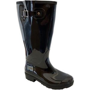 Wide Wellies - Regenlaars - Zwart - PVC