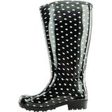 Wide Wellies - Regenlaars - Zwart - Wit - Polkadots - Rubberzool