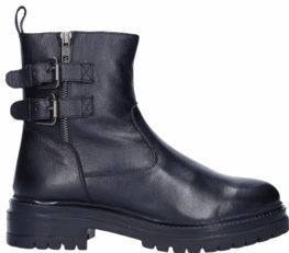 JJ Footwear - Ashford - Enkellaars - Zwart - Leer - Verwisselbaar Voetbed