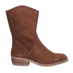 JJ Footwear - Helston - Enkellaars - Cognac - Suède - Leer Voering