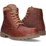 FootFellas - Liam - Veiligheidsschoen - Rood Bruin - Volnerf Rundleder