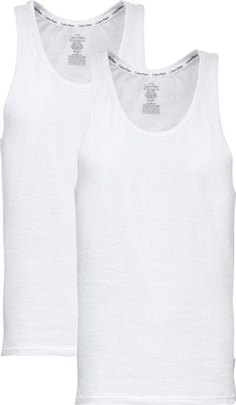 Calvin Klein - 2-Pack Hemden - Tanktop - Katoen - Wit