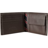 Tommy Hilfiger Herenportemonnee Eton met muntvak, bruin, 13x10x2 cm (B x H x T)