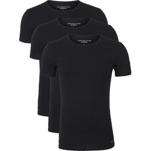 Tommy Hilfiger - Cotton Stretch T-shirts - Zwart - 3-Pack - Katoen