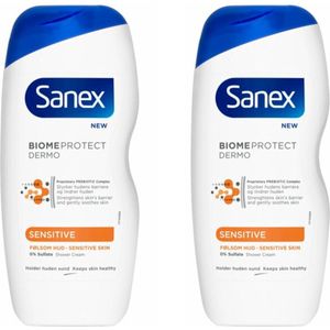 Sanex Showergel - Dermo Sensitive - Voordeelverpakking 2 x 500 ml